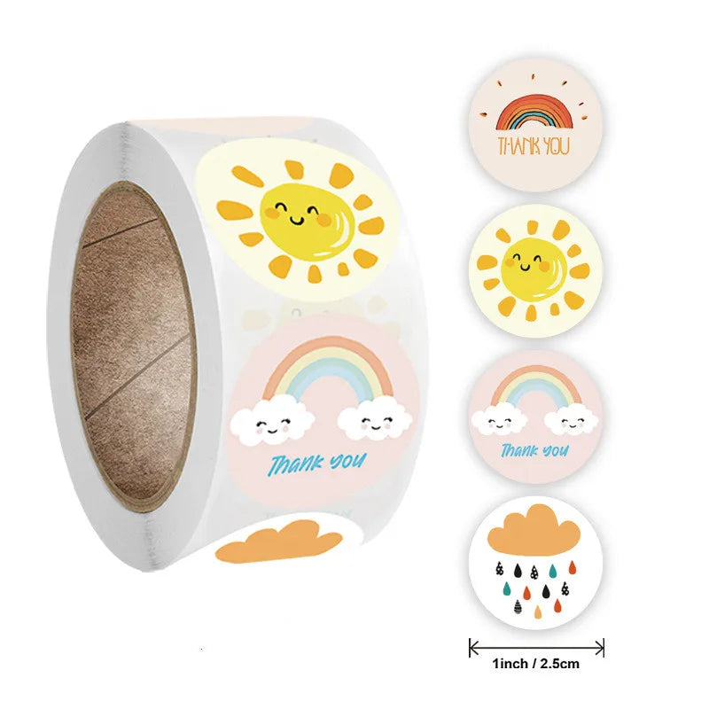Smile Face Sticker 500 Pcs/roll For Kids Reward Sticker Yellow Dots Labels Happy Smile Face Expression Sticker Kids Toys