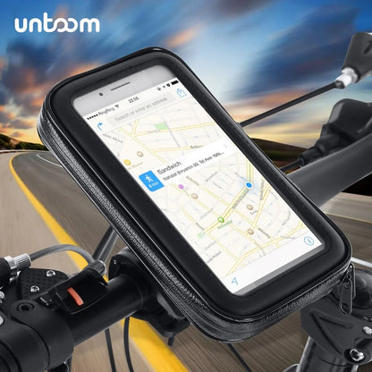 Waterproof Bicycle Cell Phone Holder Motorcycle Handlebar Bag Case for iPhone 15 14 Pro Max Bike Phone Mount for Samsung Xiaomi