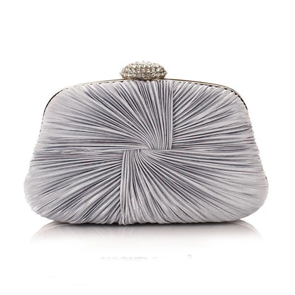 Silver Women's Square Party Clutch Wedding Evening Female Hand Bag Clutches Purse Luxury ZD1007