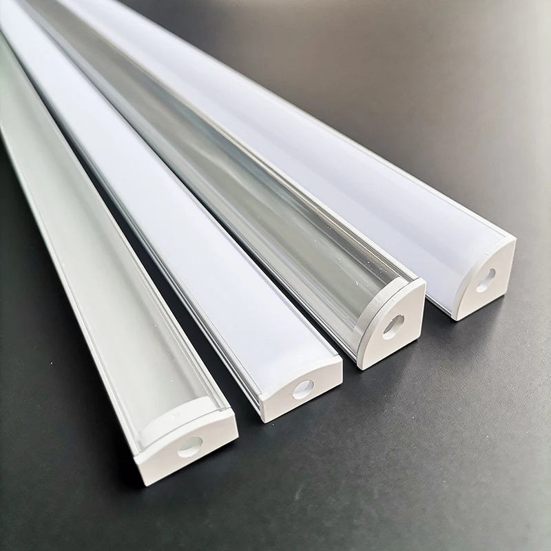 1-28pcs/Lot perfil aluminio led Corner Aluminium Profile Channel Holder for LED Strip Light Bar Cabinet Lamp Kitchen Closet