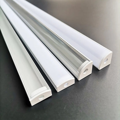 1-28pcs/Lot perfil aluminio led Corner Aluminium Profile Channel Holder for LED Strip Light Bar Cabinet Lamp Kitchen Closet