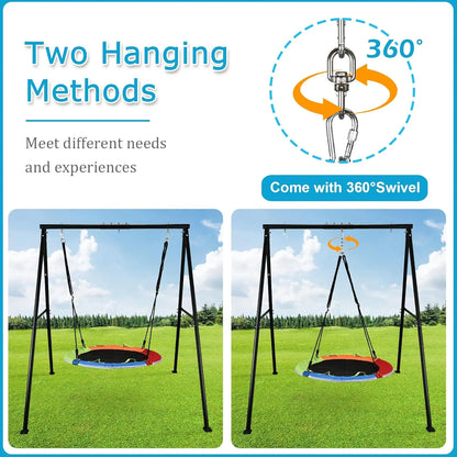 Zoshine Kids Swing Seat for Playground&Backyard&Garden Use, Strong Material, Anti-Rust Steel Frame, Weather Resistant