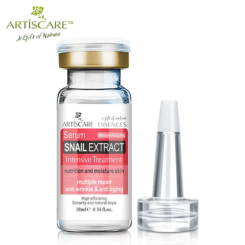 ARTISCARE Snail Serum 3pcs Moisturizing Repair Face Brighten Hydrating Aging Acne Treatment Blackhead Face Cream