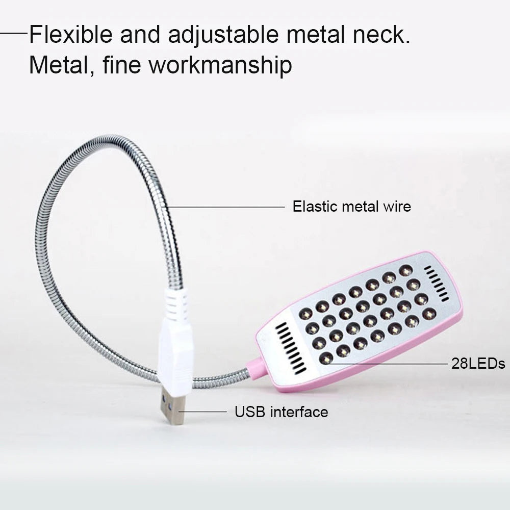 Ultra Bright 28/6LEDs Reading Lamp LED USB Book Light Flexible Table Lamps Night Lamp for PC Computer