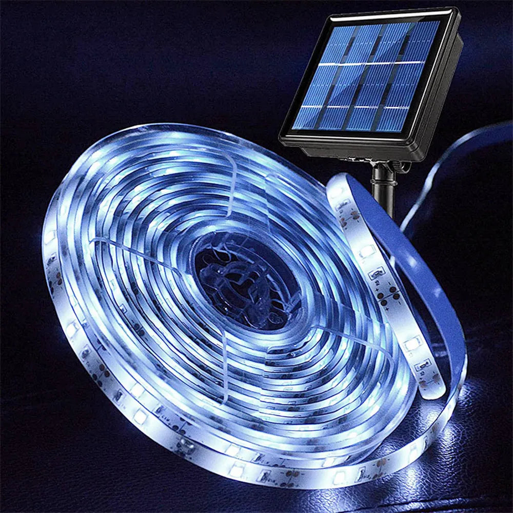 SMD2835 Solar LED Light Strip 1/2/3/4/5M DC 5V Flexible Waterproof Rope Tape Diode Outdoor Courtyard Wall Lighting Ribbon Lamp