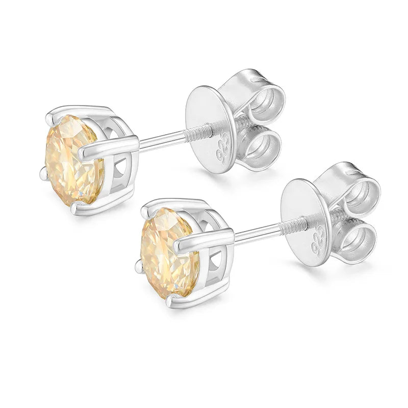 Fashion Fine Jewelry Earrings Gold Plate Sterling Silver 925 Jewellery Moissanite Gemstone Earring Hip Hop Jewelry for Women Men