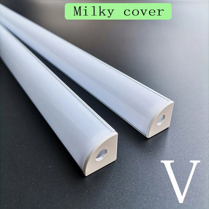 1-28pcs/Lot perfil aluminio led Corner Aluminium Profile Channel Holder for LED Strip Light Bar Cabinet Lamp Kitchen Closet