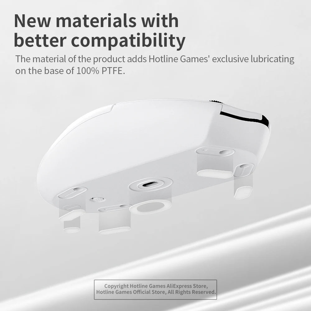 2 Sets Hotline Games 3.0 Plus Rounded Curved Edges Mouse Feet Skates for Razer Basilisk Ultimate Mouse Feet Pad Replacement