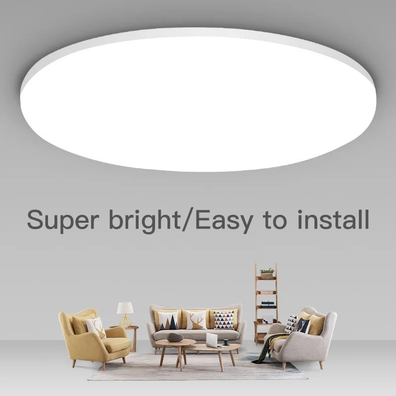 Super Bright Ceiling Light LED 15-50W Indoor Lustre Panel Lamp Kitchen Bedroom Living Room Decor Modern 220V Ceiling Chandelier