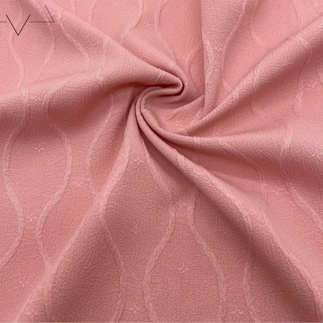 Women's Spring Summer SuitDressShirtLolita Fabric Four-Way Elastic Curve Large Flower Jacquard Plaid Breathable Crepe Pattern