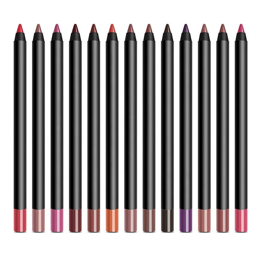 High Pigment Matte 13 Colors Lip Liner Private Label Tubes Pencil Custom Package Lipstick Lipliner Set