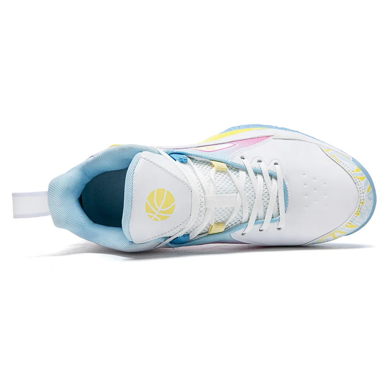 Basketball Shoes Men's Women's Low-top Lace up Sneakers PU Leather Air Cushion Outdoor Fashion Sport Running Athletic Unisex