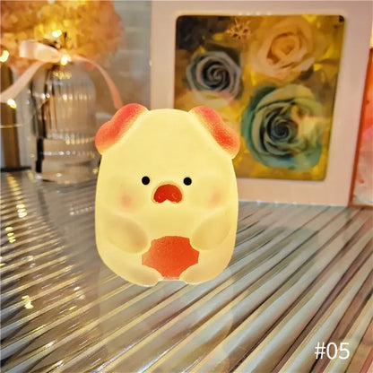 Vinyl Night Light Bedroom Decor Lights Button Battery Powered Moonlight Cartoon Animal Lamps Children Gift Decorative Lamp