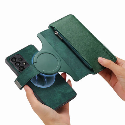 2 in 1 Detachable Zipper Cards Solt Wallet Leather Case For Samsung A16 A26 A56 A26 S24 S25 Ultra S23 Plus Bag Magnetic Cover