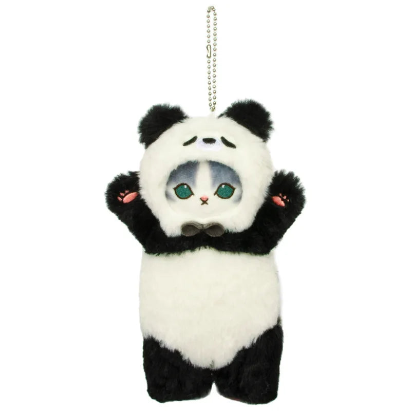 17cm Plush Cat Turn Into Rabbit Dog Bear Panda Doll Toys Pendant Cute Plush Keychain Bag Pendant Christmas Gifts