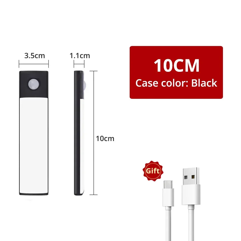 Sensor Wireless 3color in One Lamp Night Light Motion USB Under Cabinet For Bedroom Wardrobe closet cupboard Indoor Lighting