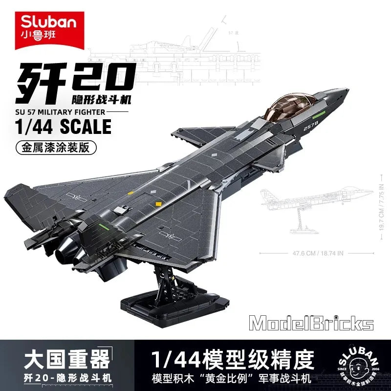 Sluban WW2 Military F-14 Su-27 F/A-18 Fighter Air Weapon Building Blocks MI-24 Ka-52 Helicopter Classic Model Aircraft Toys Gift