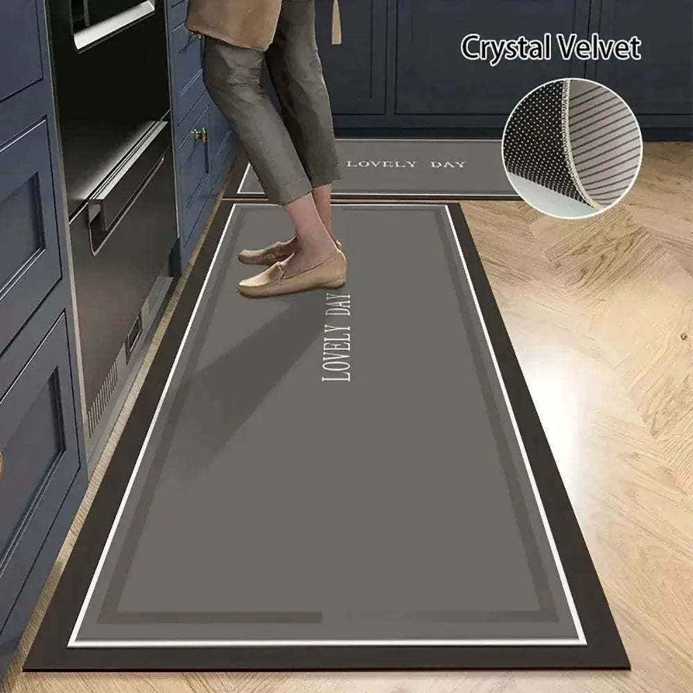 VIKAMA Modern American Personality Soft Floor Mat Bathroom Kitchen Toilet Living Room Anti-slip Dirty Resistant Home Decoration