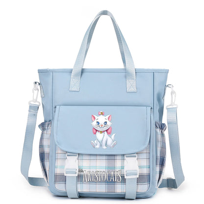 The Aristocats Marie Cat Handbag Shoulder Bag Messenger Bag Carrying Bag for Teenager Girls Boys Schoolbag Travel Shoulder Bag