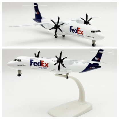 1 400 model planes Air FEDEX Airlines ATR Metal scale aircraft 20cm Diecast airplane models w Wheels Landing Gears Toys