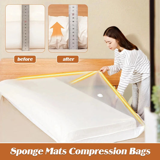 Large Latex Mattress Vacuum Storage Bags Toys Clothes Quilt Seal Vacuum Packed Bags Travel Sponge Mats Compression Bags