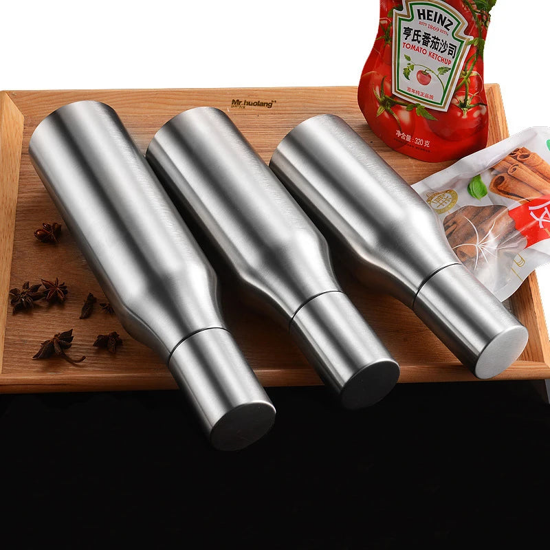 Stainless Steel Oil Bottle Dust-proof Leakproof Oil Pot Practical Seasoning Juice Storage Pot Kitchen Condiment Bottle Supplies
