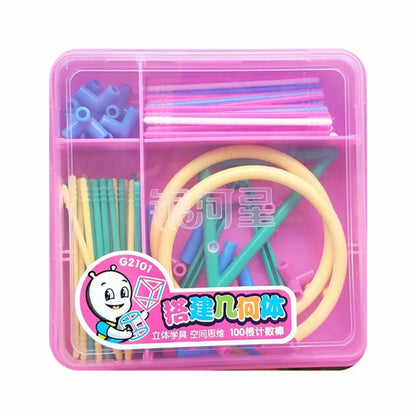 Tensegrity 3D Balance Assemble Stick Structure Model Kit STEM DIY Geometric Space Science Toys Education Gift for Kid Student