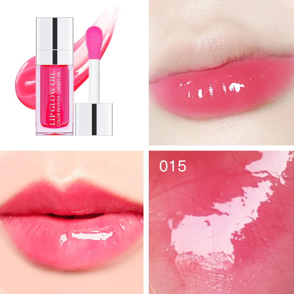 Waterproof  Moisturizing Lip Oil Hydrating Lasting Sexy Glossy Lip Gloss Transparent Plumping Liquid Lipstick Lip Care Makeup
