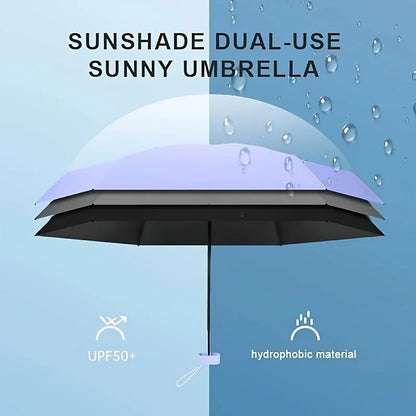 UPF50+ Mini Umbrella Sun Protection Pocket Umbrella Capsule Rainproof Outdoor Traveling Sunshade Portable Parasol Rain Umbrella