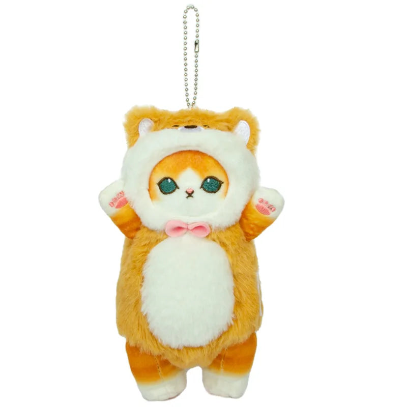 17cm Plush Cat Turn Into Rabbit Dog Bear Panda Doll Toys Pendant Cute Plush Keychain Bag Pendant Christmas Gifts