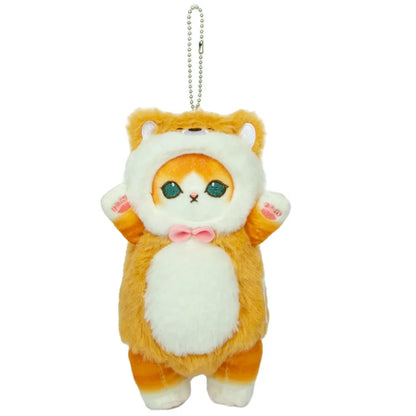 17cm Plush Cat Turn Into Rabbit Dog Bear Panda Doll Toys Pendant Cute Plush Keychain Bag Pendant Christmas Gifts