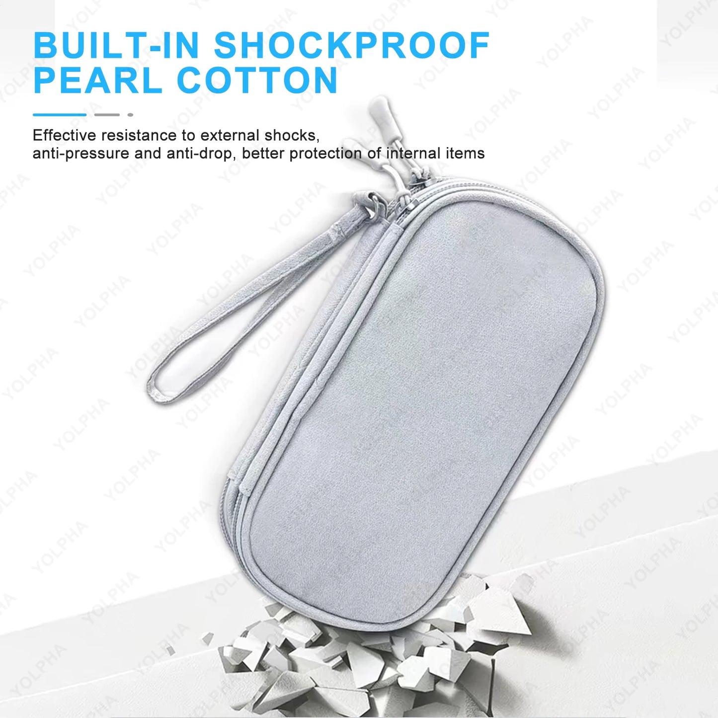 Waterproof Cable Organizer Travel Cord Pouch Electronics Accessories Case Multi Compartment Portable Data Cable Storage Bag