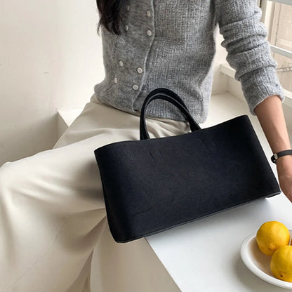 Tote Bag for Women Large Capacity Handbag with Multi Pocket Suede Top Handle Bag Solid Satchel Purse Shopping Commuter Bag