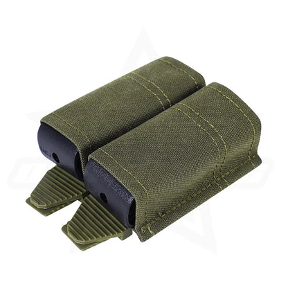 OPHIDIAN MOLLE Mag Pouch FAST 9MM Double Mag Bag Hunting CS Games Air soft Holder With Nylon Support Clip