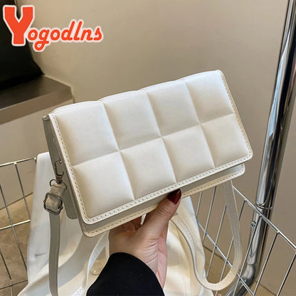 Yogodlns Women's Bag Autumn Winter Female Literary Single-Shoulder Bag Minority Design Cross-Body Bag Trend Women's Bag femme