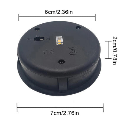 7cm Solar Lamp Base with LED Bulb Solar Lights Replacement Anto On & Off Atmosphere Decorate Light Holder for Outdoor Garden