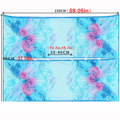 Sun Protection Shawl for Women, Cashew Flower Chiffon Silk Scarf, Versatile Slit Beach Towel, Pearl Scarf