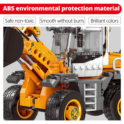 ZKZC City Engineering Vehicle Excavating Machine Building Block Dump Truck Hang Vehicle Brick Toys Series Children Gifts