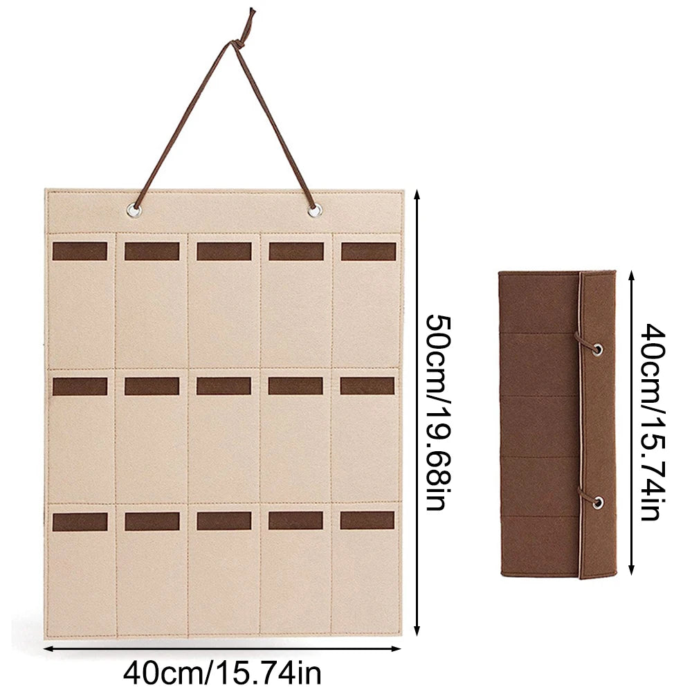 1PC Dressing room wall hanging bag Multifunctional sunglasses display box Sunglasses storage bag Glasses organizer bag foldable
