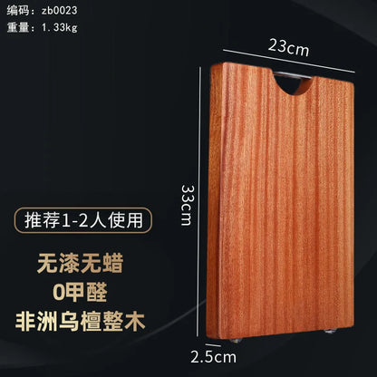 Solid Wood Cutting Board Hickened Ebony Cutting Board Antibacterial Mildew Kitchen Accessories Wooden No Paint No Wax