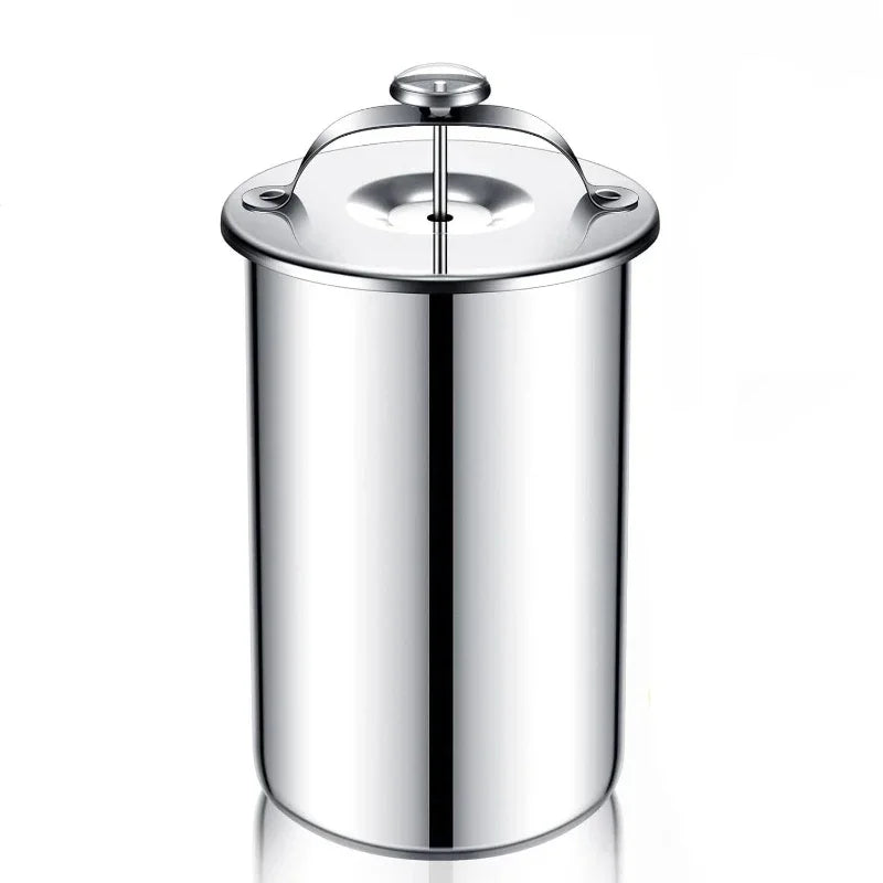 Stainless Steel Steamed Meat Pot Meat Press Cooker Ham Press with Thermometer Steamed Meat Bucket Home Kitchen Cooking Bake Tool