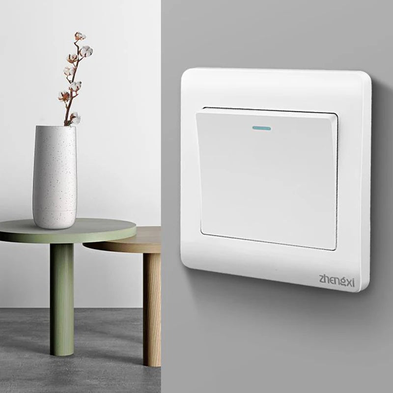 Wall Switches 1/2/3/4 Gang Button Wall Light Switch On / Off Push Button Interruptor Stainless Steel Panel Work With LED Lamp