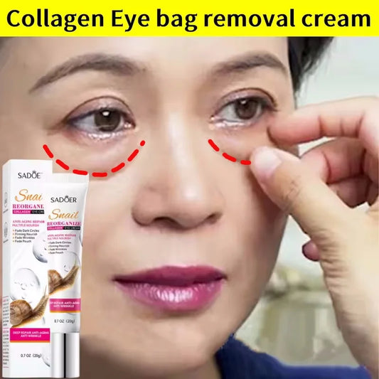 ﻿ Snail Collagen Eye Cream Anti Dark Circles Instant Remove Eyes Bags Puffiness Brighten Moisturizer Firm Eyes Skin Care Product