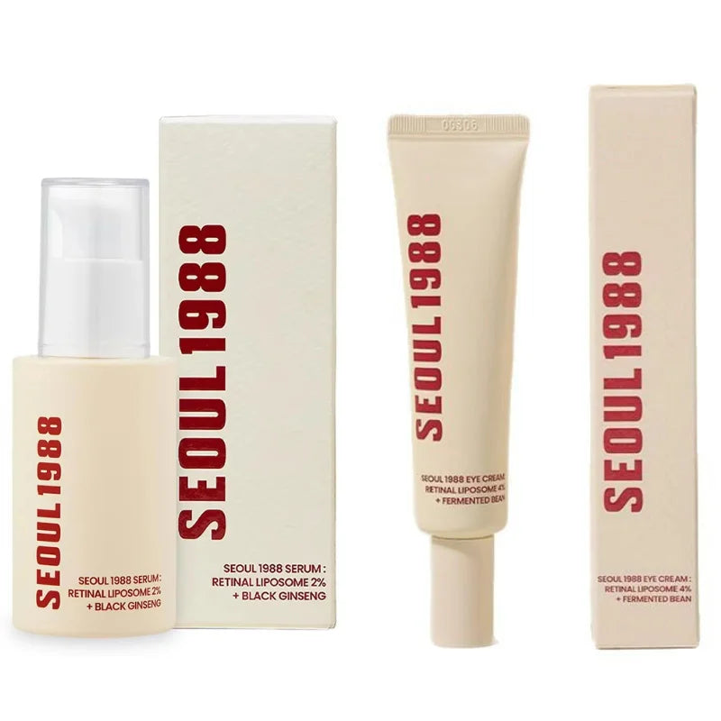 Seoul 1988 Niacinamide Cream 100ml Retinol 2% Ginseng Essence Firming Eye Cream Brightening Deep Moisturizing Care Essence Set