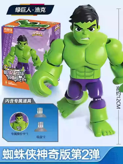 Hot Sale Bruke Building Spider Man Fantastic Partner Iron Man Hulk Handmade Avengers 2 Handheld Ornament Toys