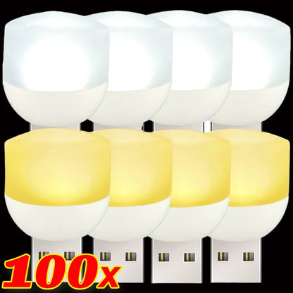 Wholesale Mini USB Night Light Warm White Eye Protection Book Reading Lights USB Plug Computer Mobile Power Charging Night Lamp