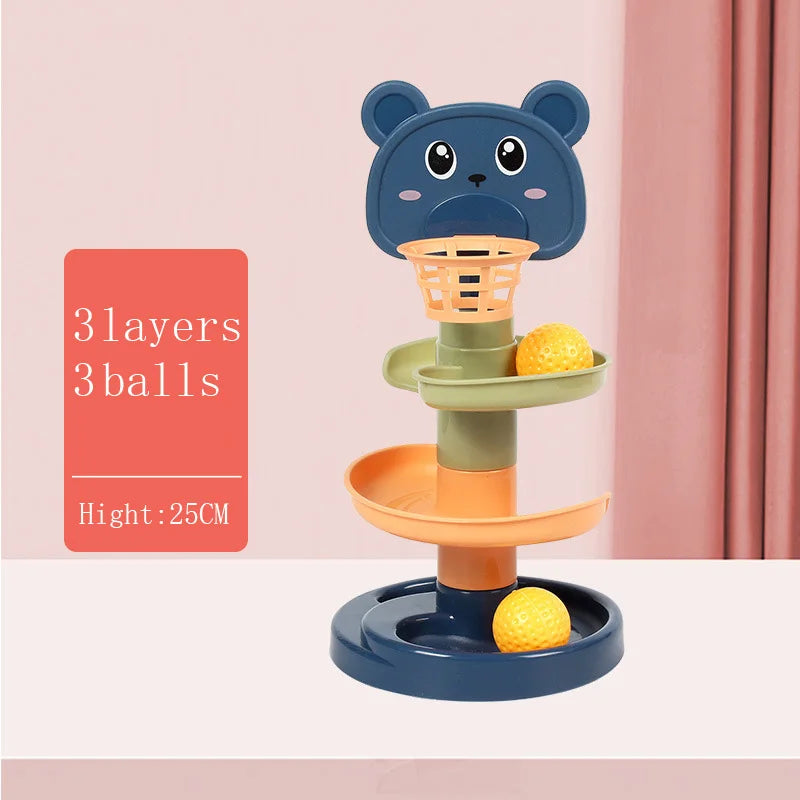 Montessori Toys Ball Drop Toy for Toddler 1 2 3 Ages Stacking Tower Toy Baby Development Game Educational Activity Birthday Gift