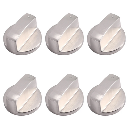 6Pcs Cooker Knobs,6mm Gas Stove Knobs Stove Replacement Metal Knobs Accessories for Kitchen Gas Oven Knobs