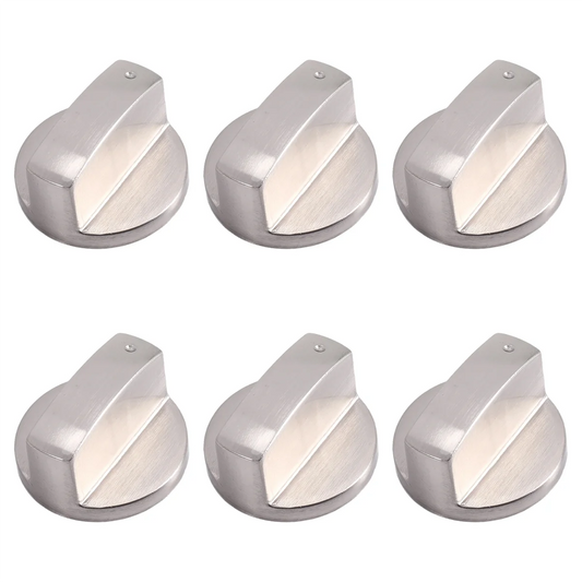 6Pcs Cooker Knobs,6mm Gas Stove Knobs Stove Replacement Metal Knobs Accessories for Kitchen Gas Oven Knobs