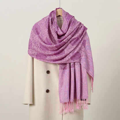 70x190CM Women Cotton Jacquard Scarf Big Shawl Fashion Elegant Lady Long Printing Decorate Scarves Sun Protection Bandana Hijab